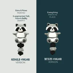 Rusty, the Flexi Raccoon - Magnetic Hand-Holding Companion 3d model