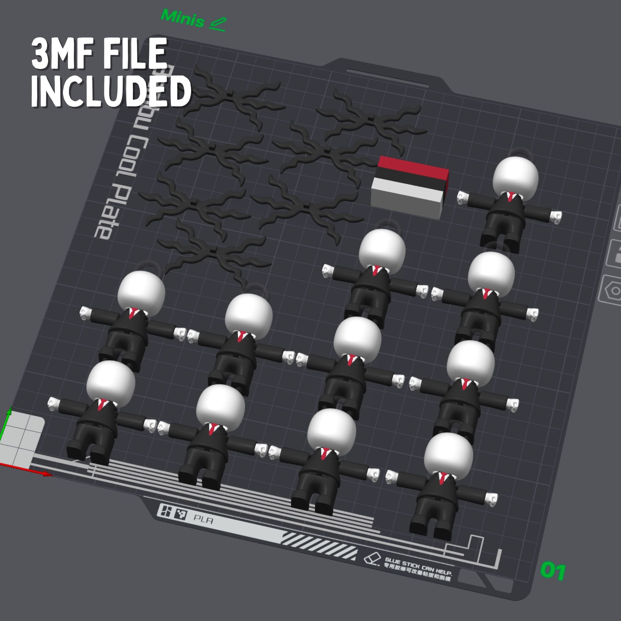3D Printable Slenderman STL and 3MF Files 3d model