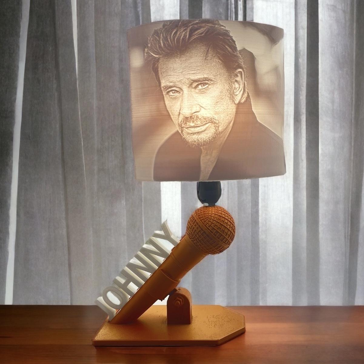Johnny Hallyday lamp 3d model
