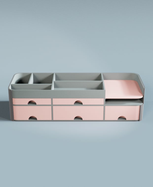 Long Desk Organizer - Right Minded 3d model
