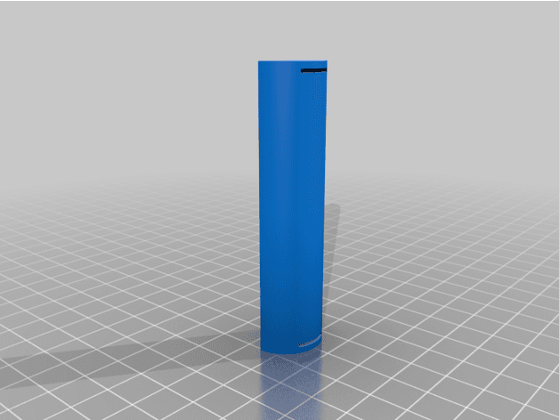 Extremely Simple 18650 Battery Holder with slots for contacts 3d model