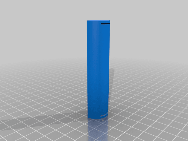 Extremely Simple 18650 Battery Holder with slots for contacts 3d model