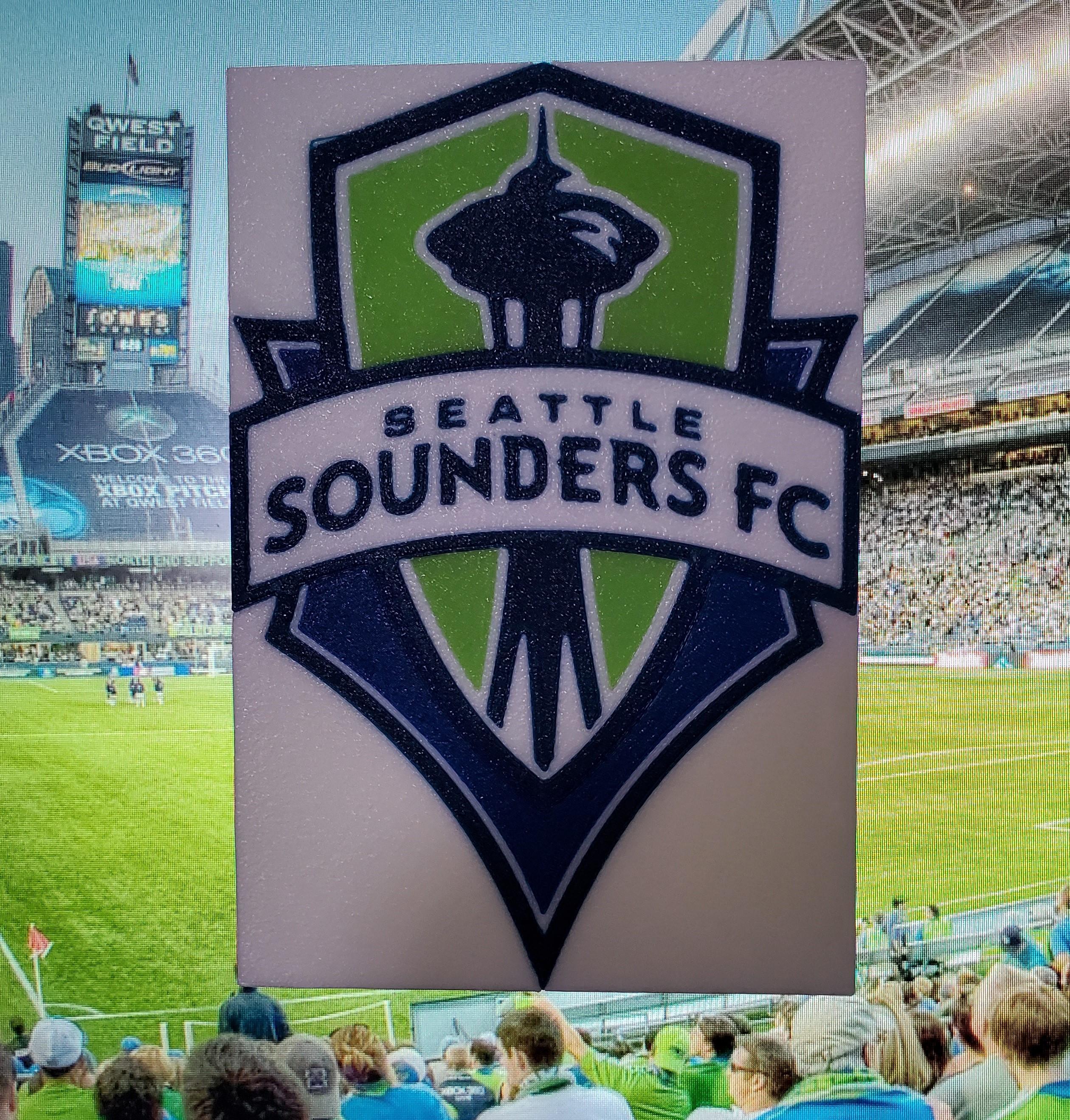 AMS / MMU Seattle Sounders FC coaster or plaque 3d model