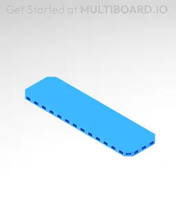 7x2 MU - Plain - MultiBoard Plate 3d model