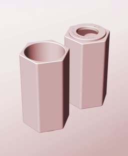 CH68-140-P Stackable pierced bin box module for creative decor 3d model
