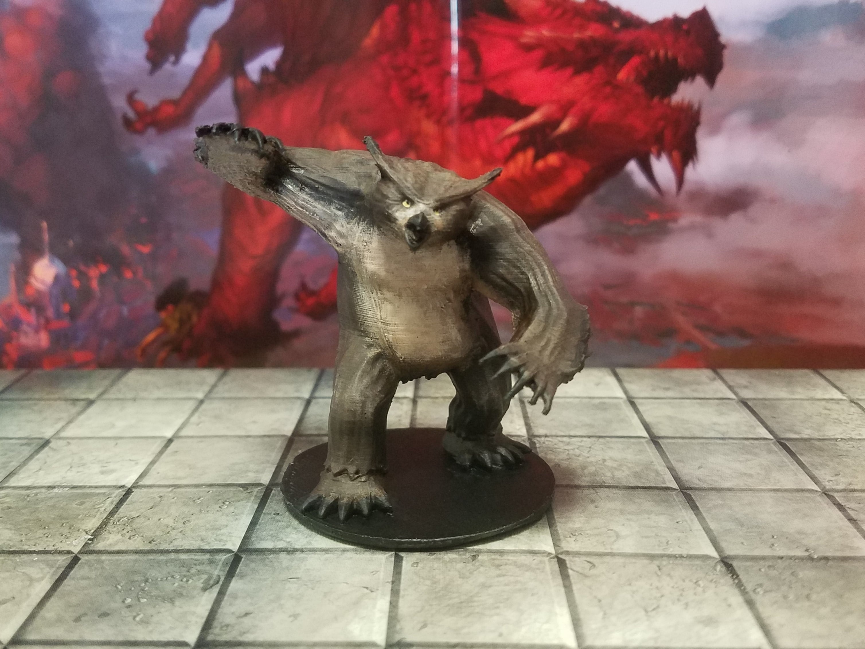 Owlbear Standing - Owlbear Standing - 3d print - D&D - 3d model