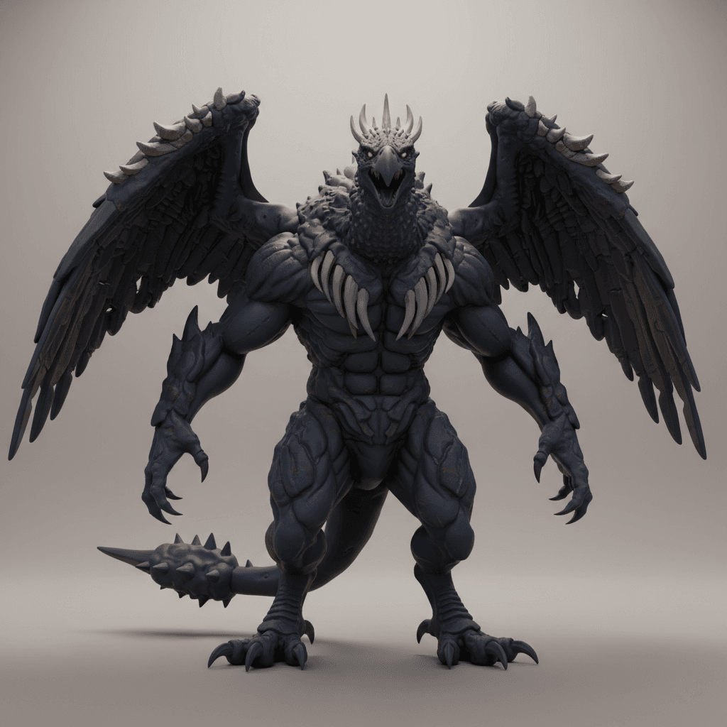 Dark Vulture Monster Beast Premium STL Download 3d model