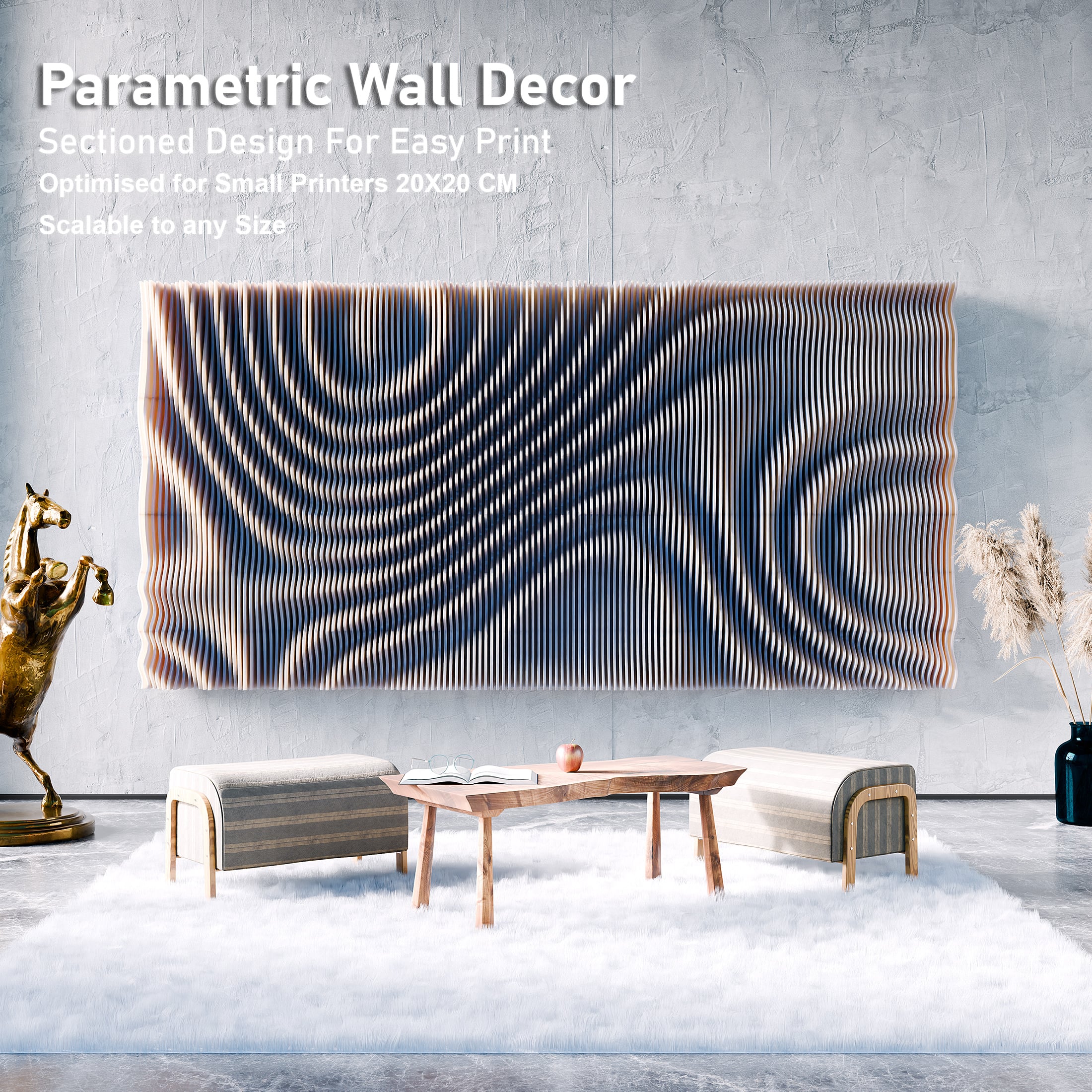 Parametric Wall Decor V4 3d model