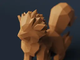 Low-poly Arcanine - Hi-Fi Edition 3d model