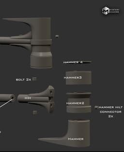 The Armorer's hammer 3d model