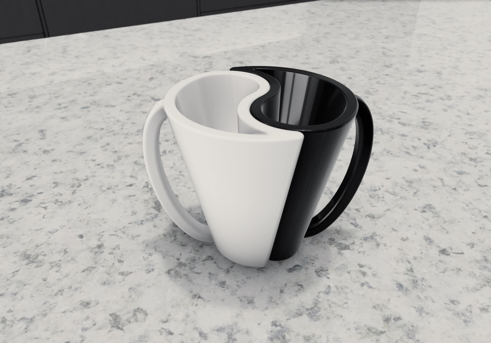 yin Yang mugs - support free 3d model