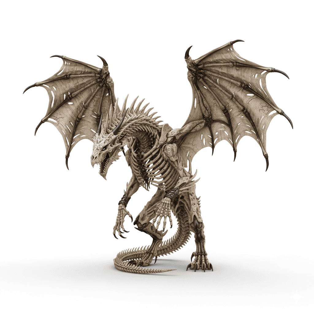 Fantasy Creature : Bone Dragon Undead Fantasy Creature 3d model