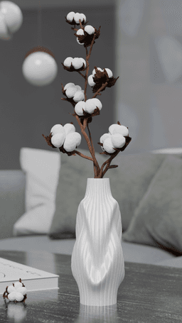 Wave Flow Vase 3d model