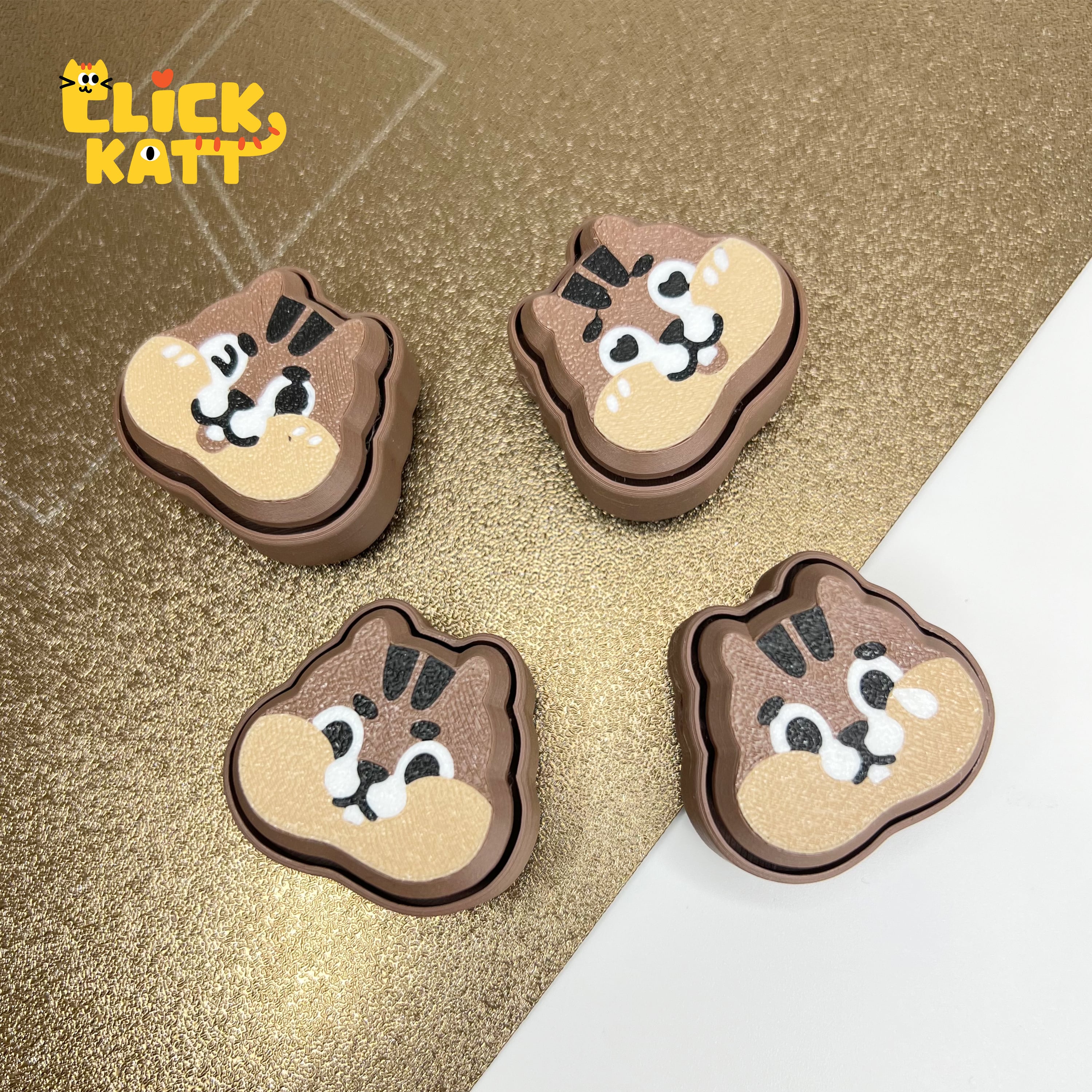 Squirrel - Clicker Fidget Toy Keychain 3d model