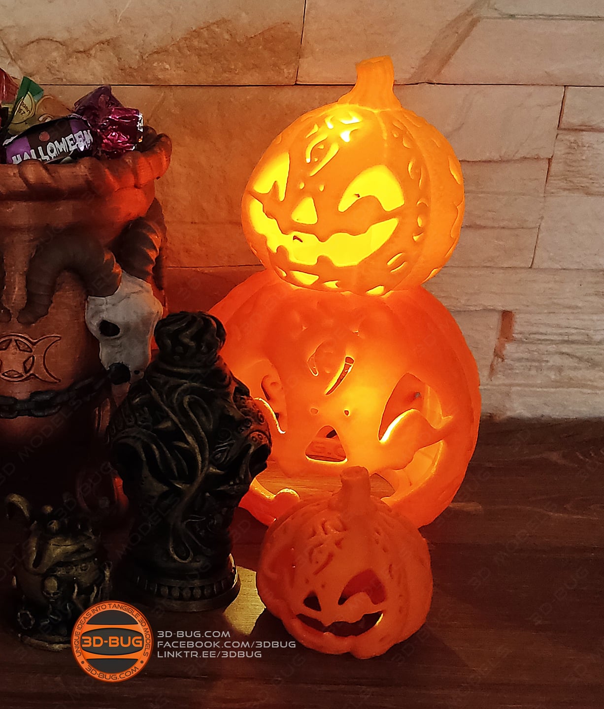 Nightlight Halloween Pumpkin 3d model