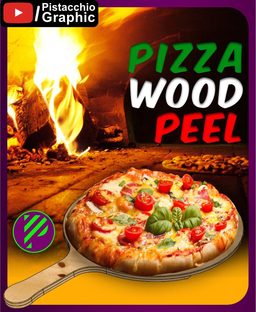 Pizza Wood Peel + Technical Drawing EBook 3d model