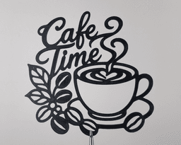 Cafe Time Coffee 2D Wall Art.3mf 3d model