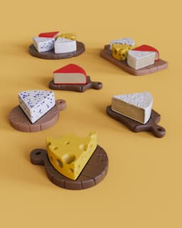 Cheese Board Fidget Clickers Keychain 3d model