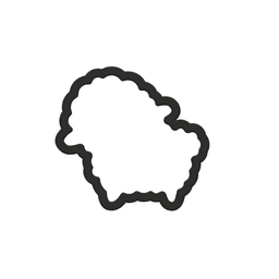 Lamb Cookie Cutter STL File - 4 inches 3d model