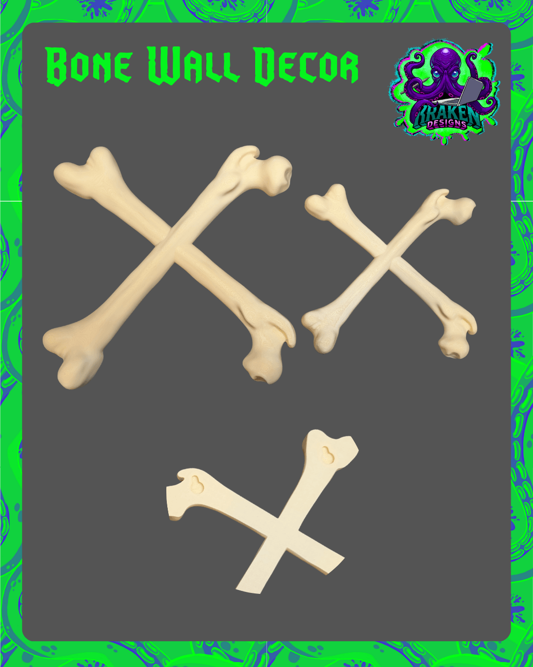 Cross Bones Wall Decor 3d model