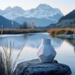 Crystal Vase: A Faceted Elegance Inspired by Nature 3d model