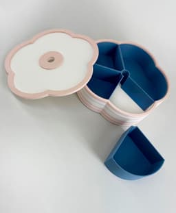 Ume L60 Stacking Containers Bathroom Organizers Cherry Blossoms 3d model