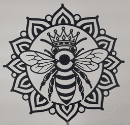 Queen Bee Mandala Wall Art.3mf 3d model