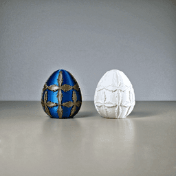 Easter Egg Gift Pot with Cross Design 3d model