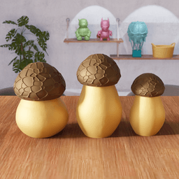 Mushroom Storage - Decorative Fungi Container 3d model