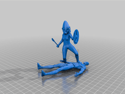 Naked worriers 3d model