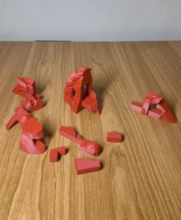Low Poly Horse Puzzle – 14-Piece Assembly Sculpture 3d model