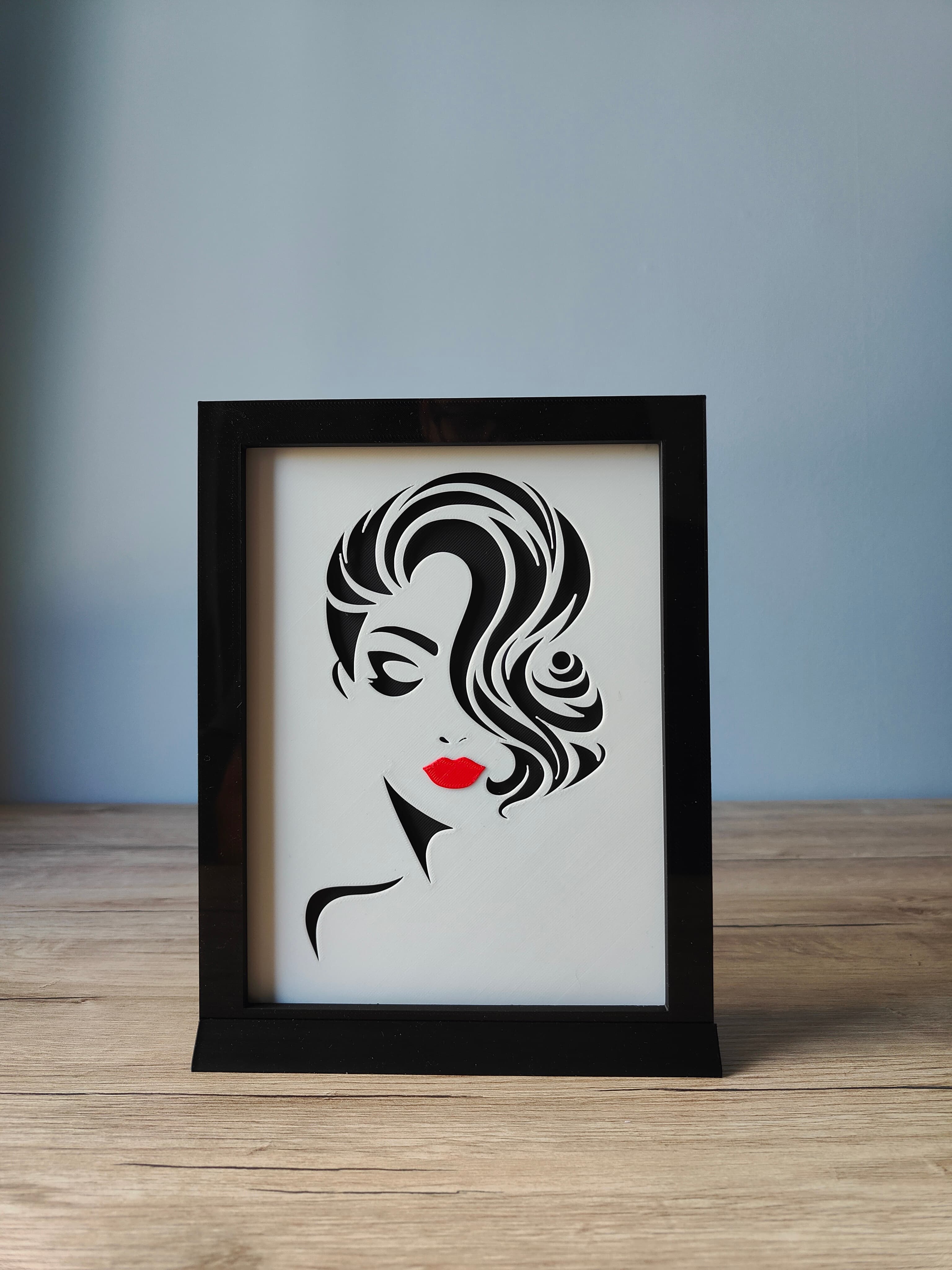 A Woman's Face Shadow Box B 3d model