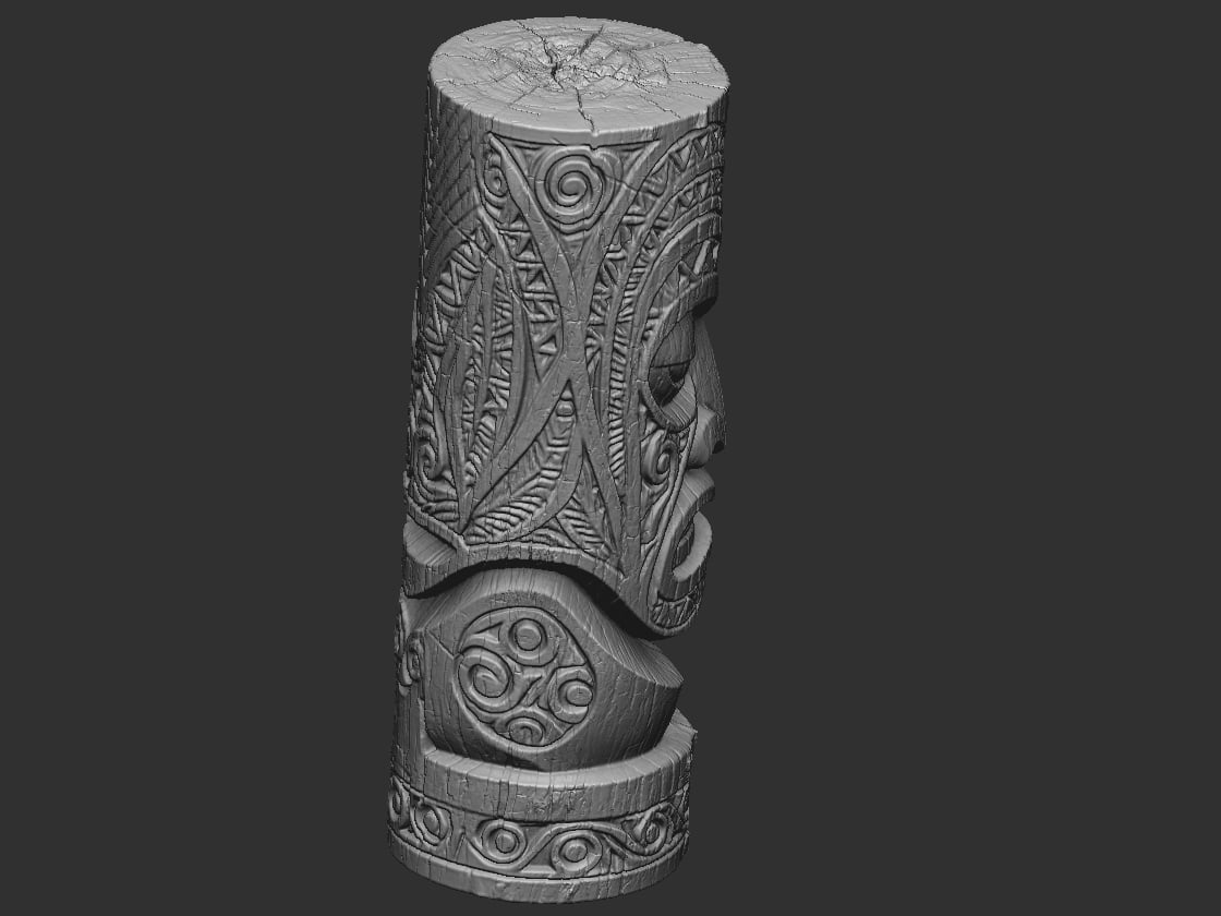 Traditional Wooden Totems/2 models 3d model