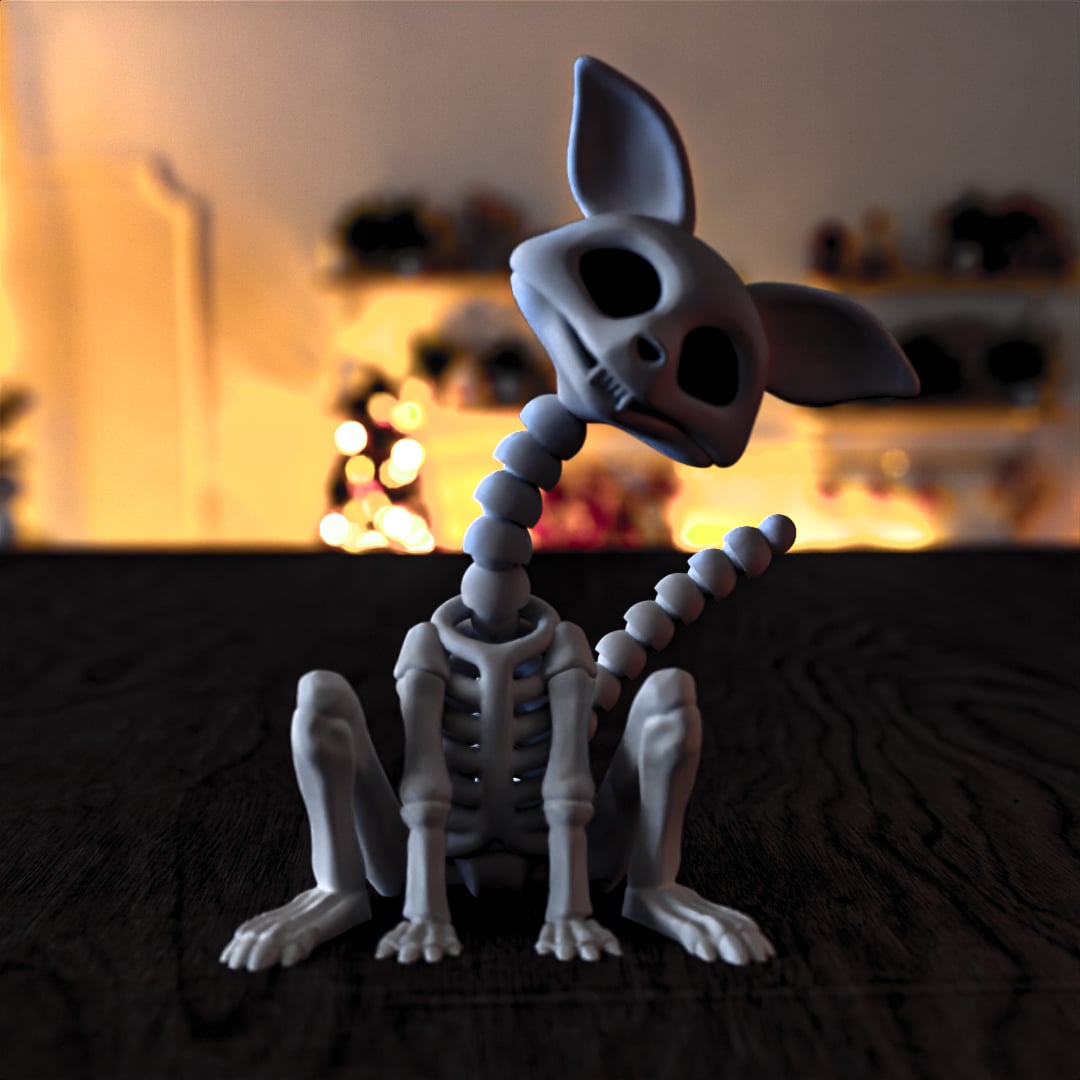 Flexible Cat Skeleton 3d model