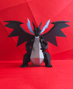 Mega Charizard X Low Poly Pokemon 3d model
