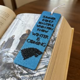 Game of Thrones x The Boys Bookmark | "Winter is Coming" Direwolf | Premium STL & OBJ 3d model