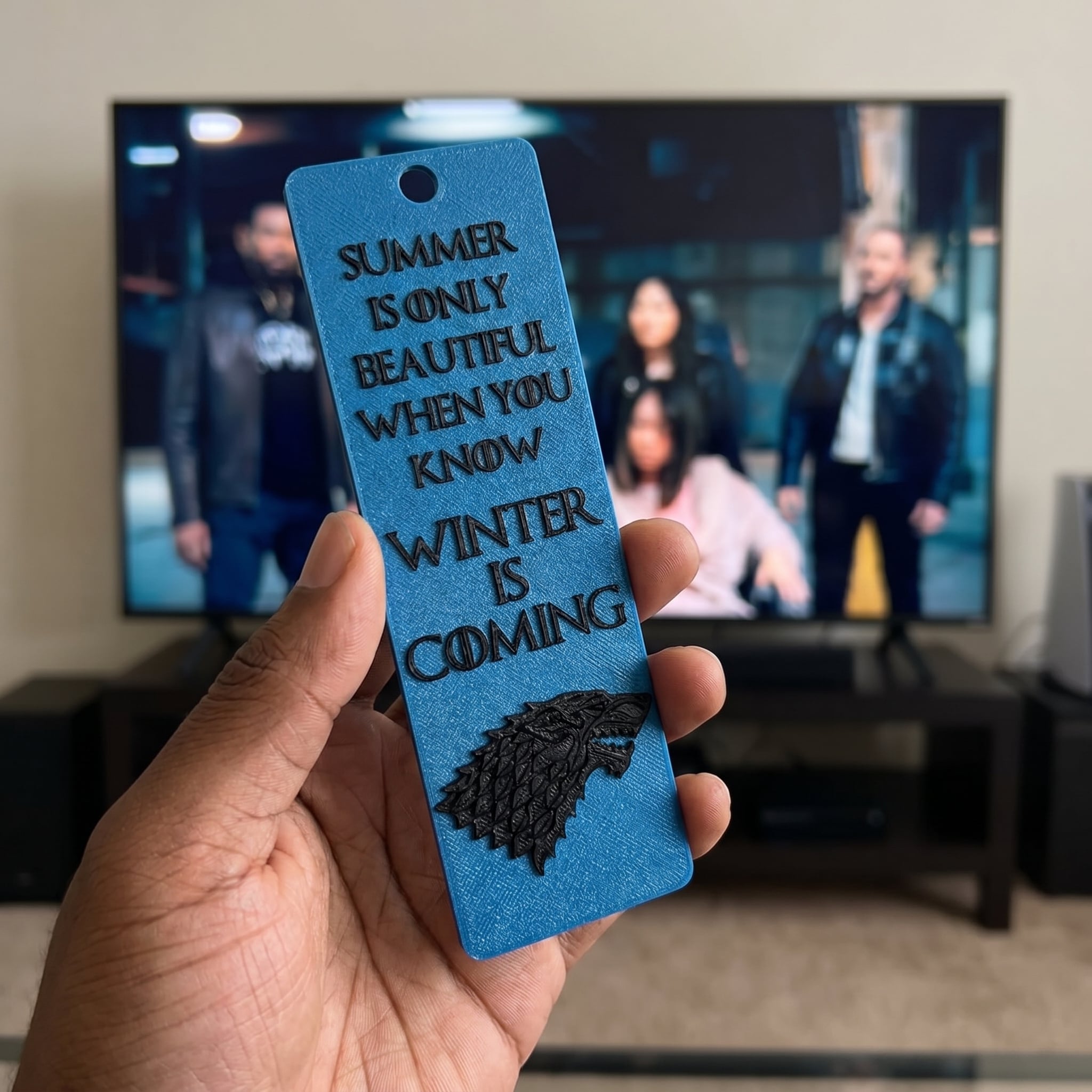 Game of Thrones x The Boys Bookmark | "Winter is Coming" Direwolf | Premium STL & OBJ 3d model