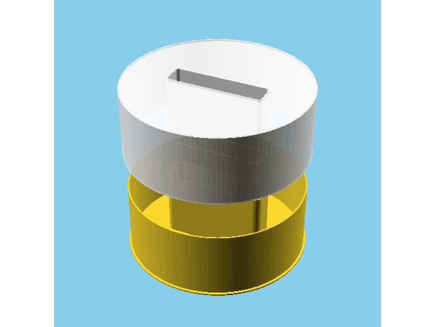 Disk with a minus sign, nestable box (v1) 3d model