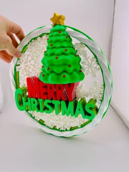 Merry Christmas Wall Decor 3d model