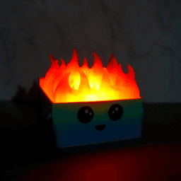 Dumpster Fire Buddy LED Tea Light 3d model