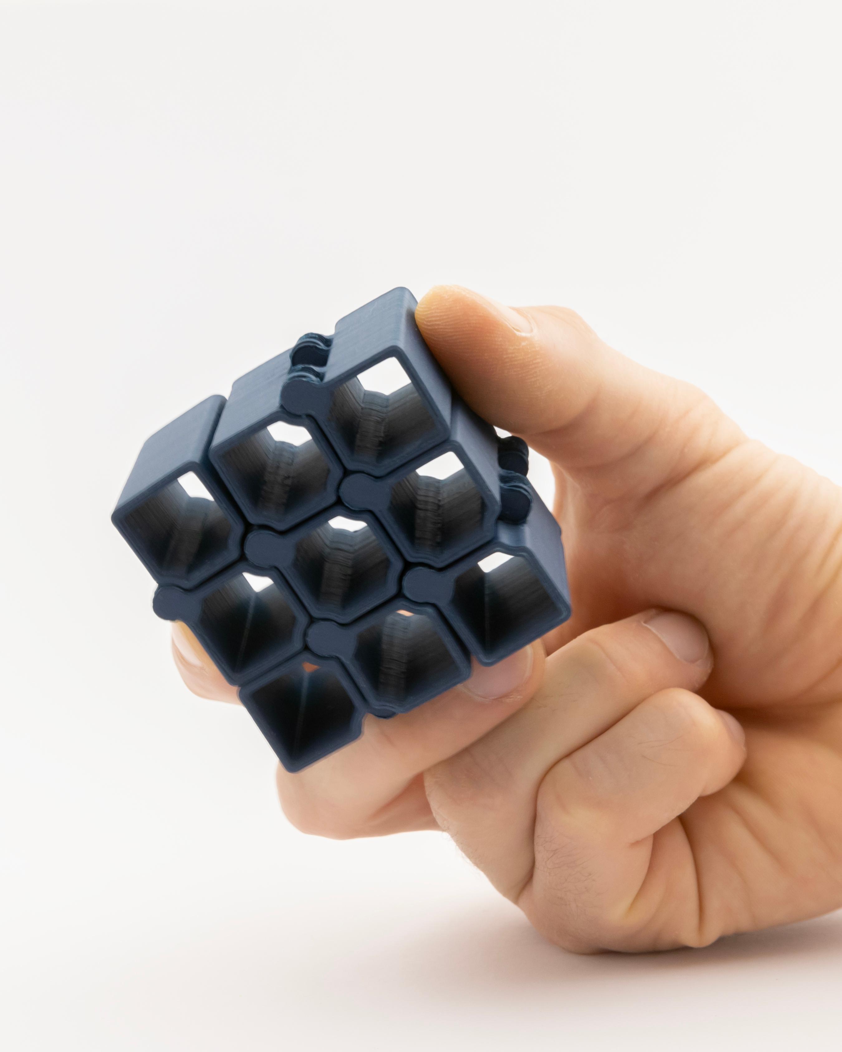 Auxetic Cubes // 18mm 3x3 Stacked 3d model