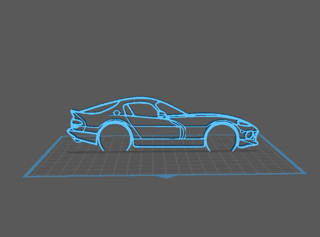 Dodge - Viper GTS Wall Art 3d model