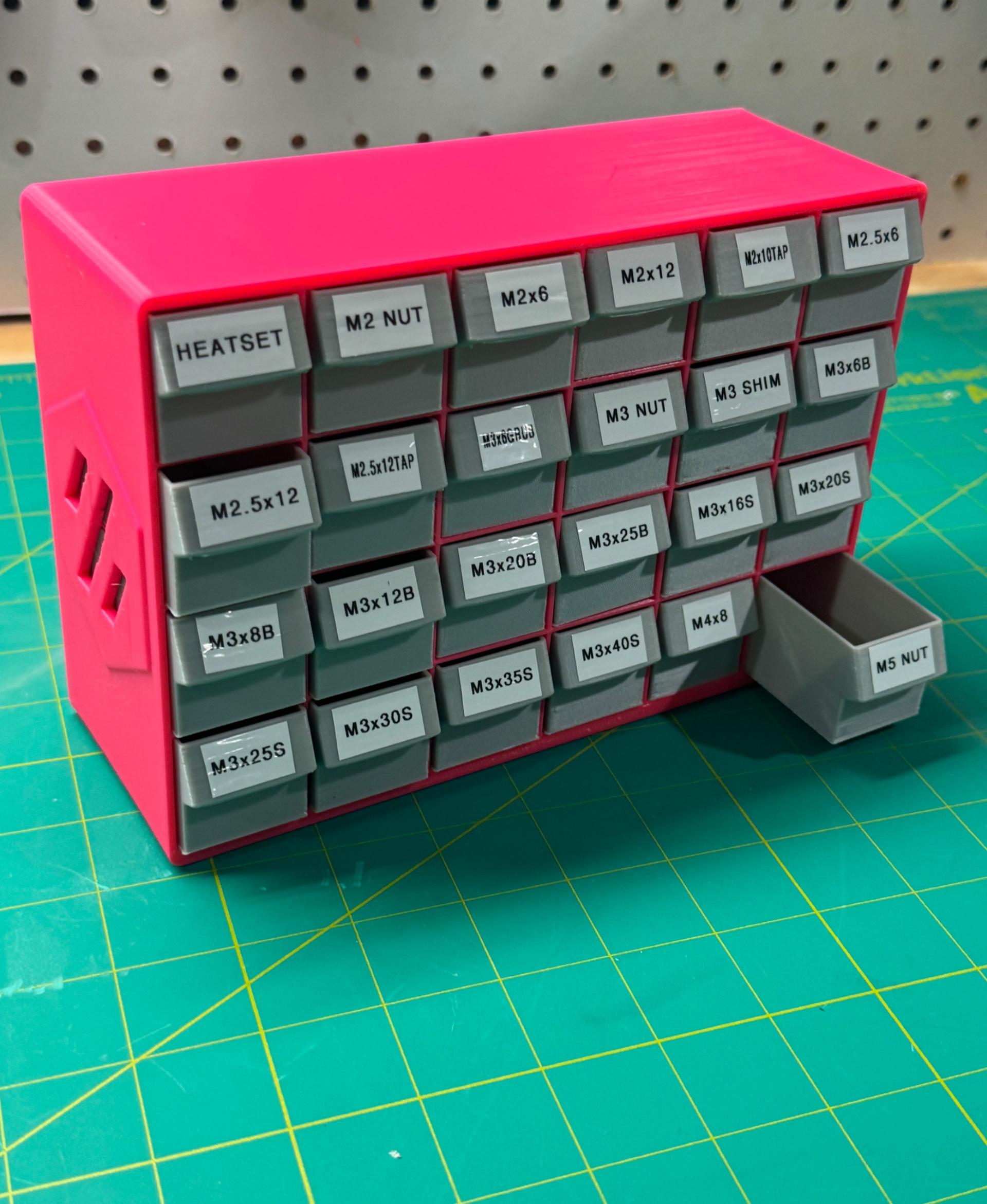 Voron Hardware Organizer EXTENDED REMIX - Awesome remix! Perfect for the Micron BOM. - 3d model