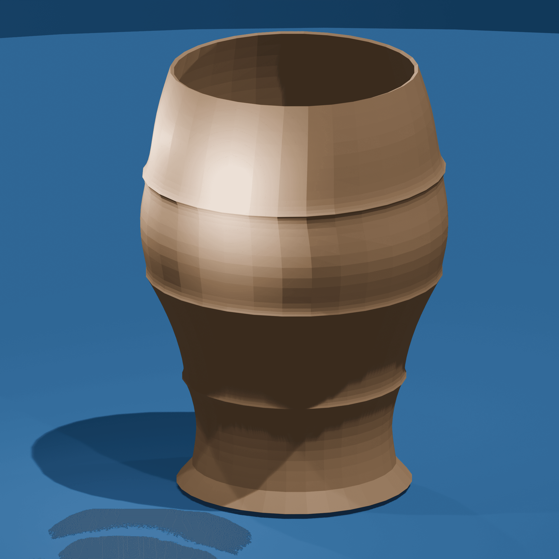 Horizontal Ribbed Vase 3d model