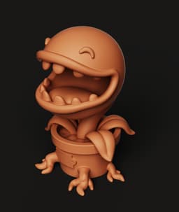 Hungry Plant Holder STL | Kitchen Sponge 3D Print | Mario Decor 3d model