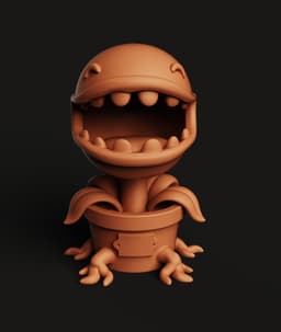 Hungry Plant Holder STL | Kitchen Sponge 3D Print | Mario Decor 3d model
