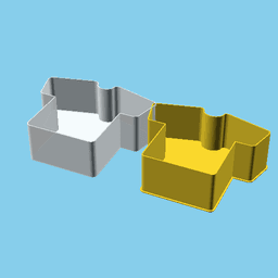 T-shirt, nestable box (v1) 3d model