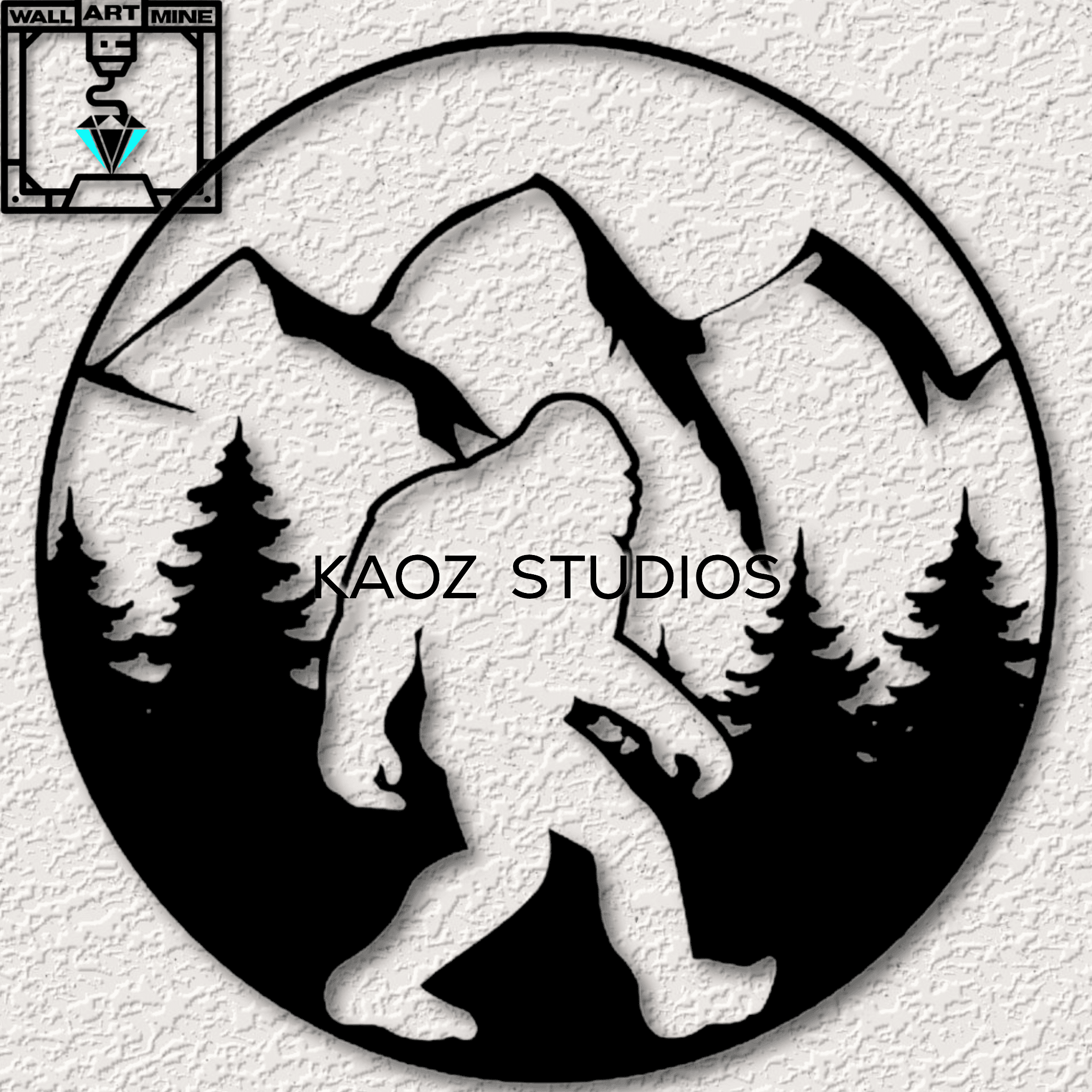 bigfoot wall art sasquatch wall decor big foot decoration 3d model