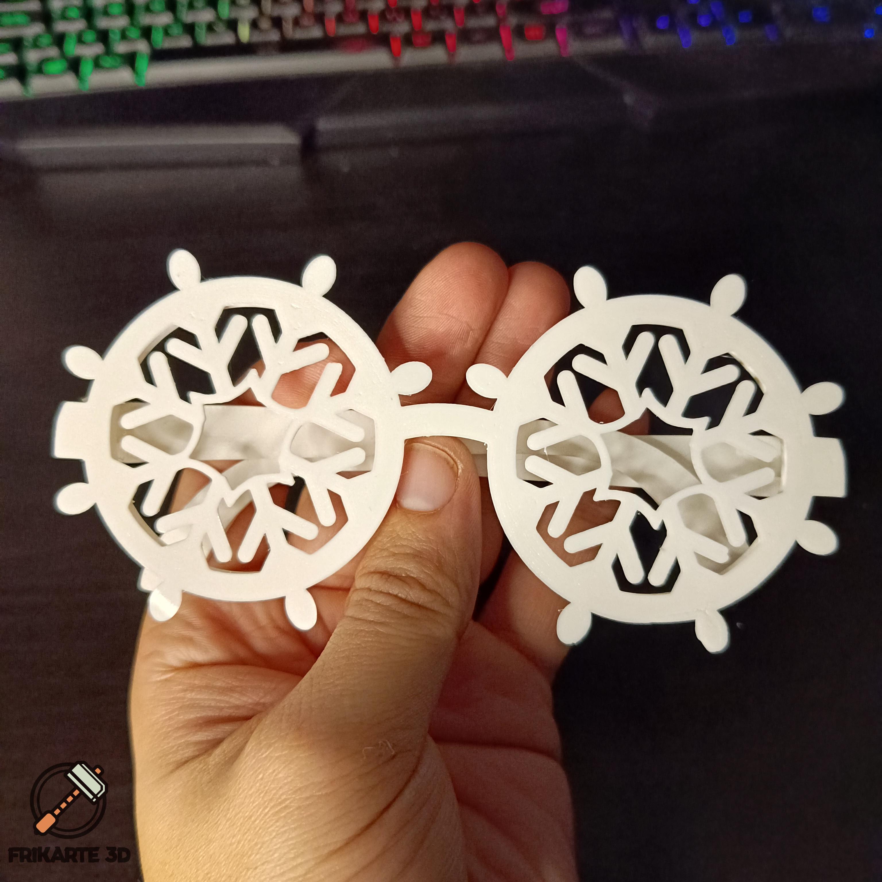Snowflake Glasses 3d model