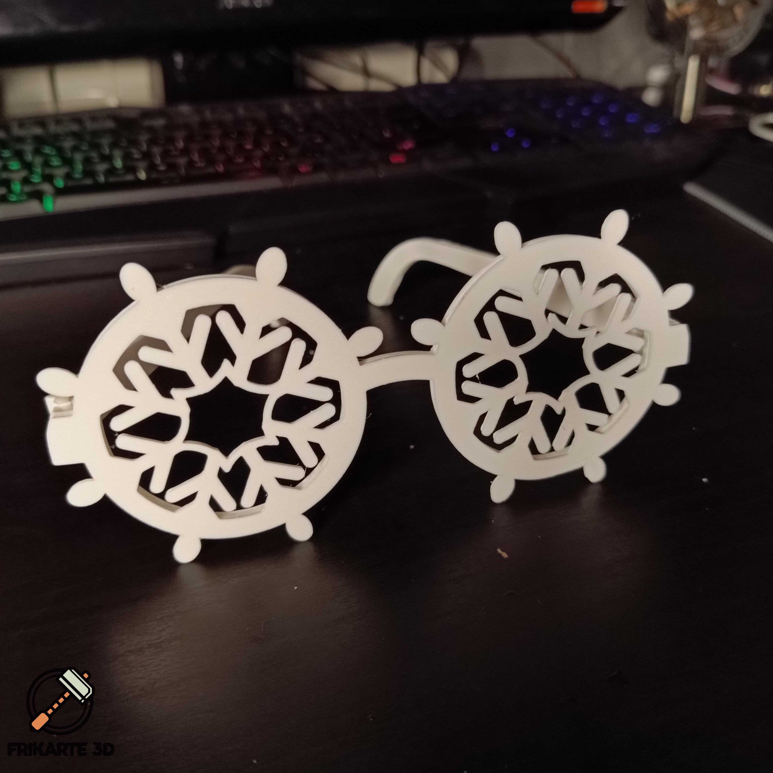 Snowflake Glasses 3d model